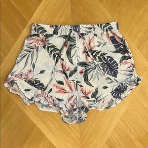 H&M Pink and Green High Waist Shorts